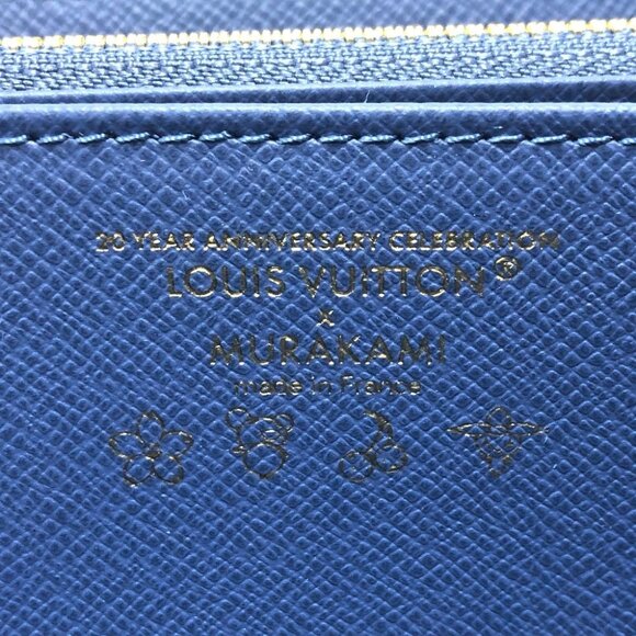 LOUIS VUITTON M23161 Murakami Takashi Monogram Denim Zippy Wallet Cherry Wallet - Picture 5 of 10